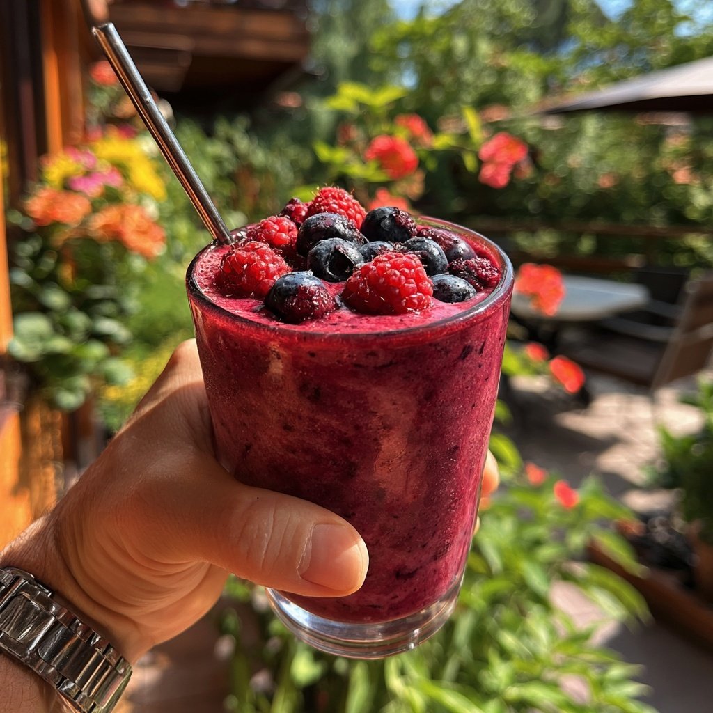 Kefir Beeren Frühstücks Smoothie