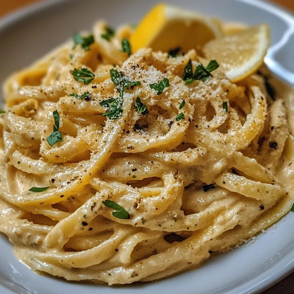 Zitronige Hummus Pasta