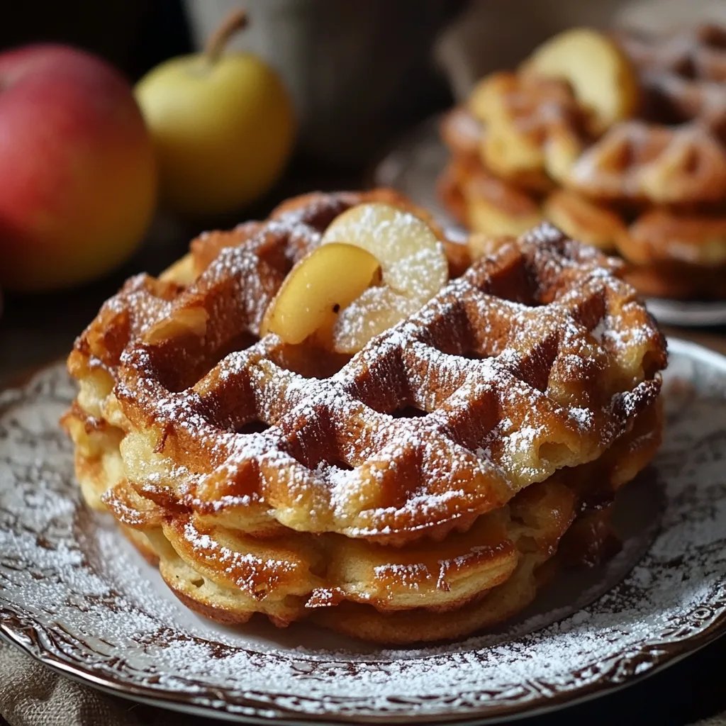 Zuckerfreie Lebkuchen Apfel Waffeln