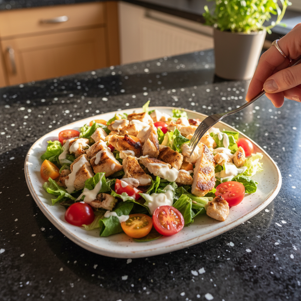 Einfacher Hähnchen Salat