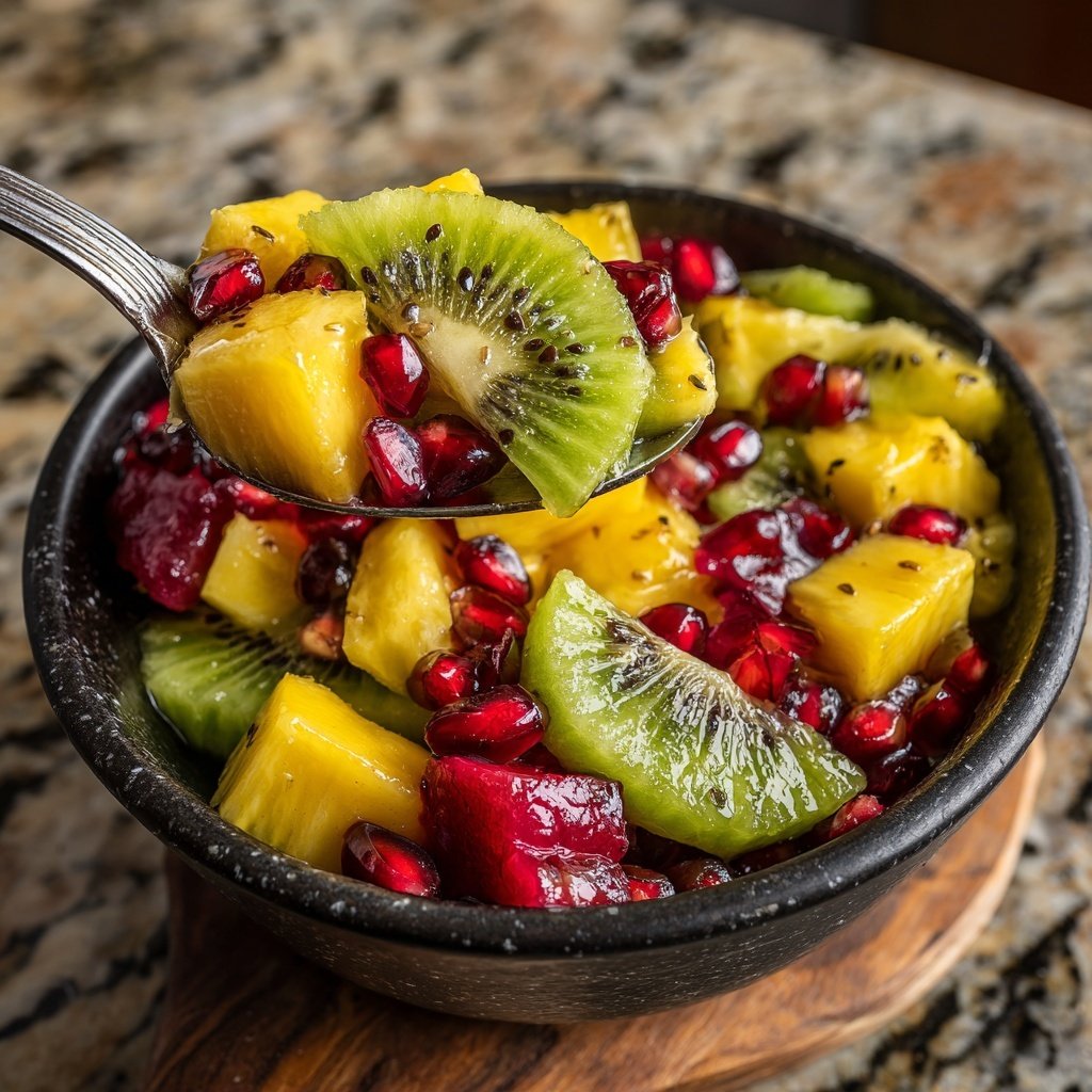 Kiwi Mango Granatapfel Fruchtsalat