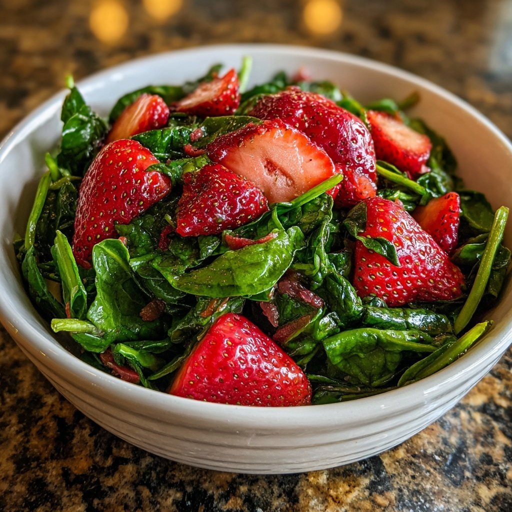 Spinat Erdbeer Frühlingssalat