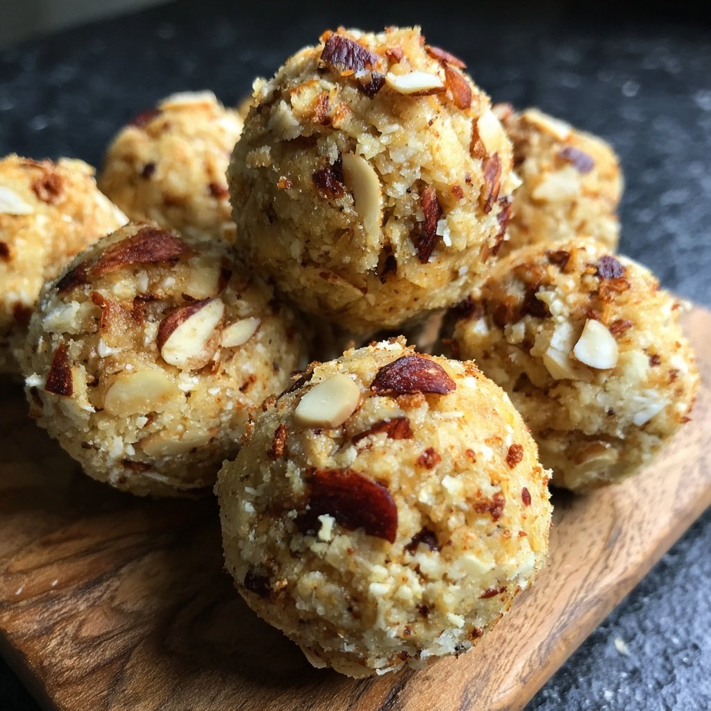 Erdnussbutter Mandel Energiekugeln