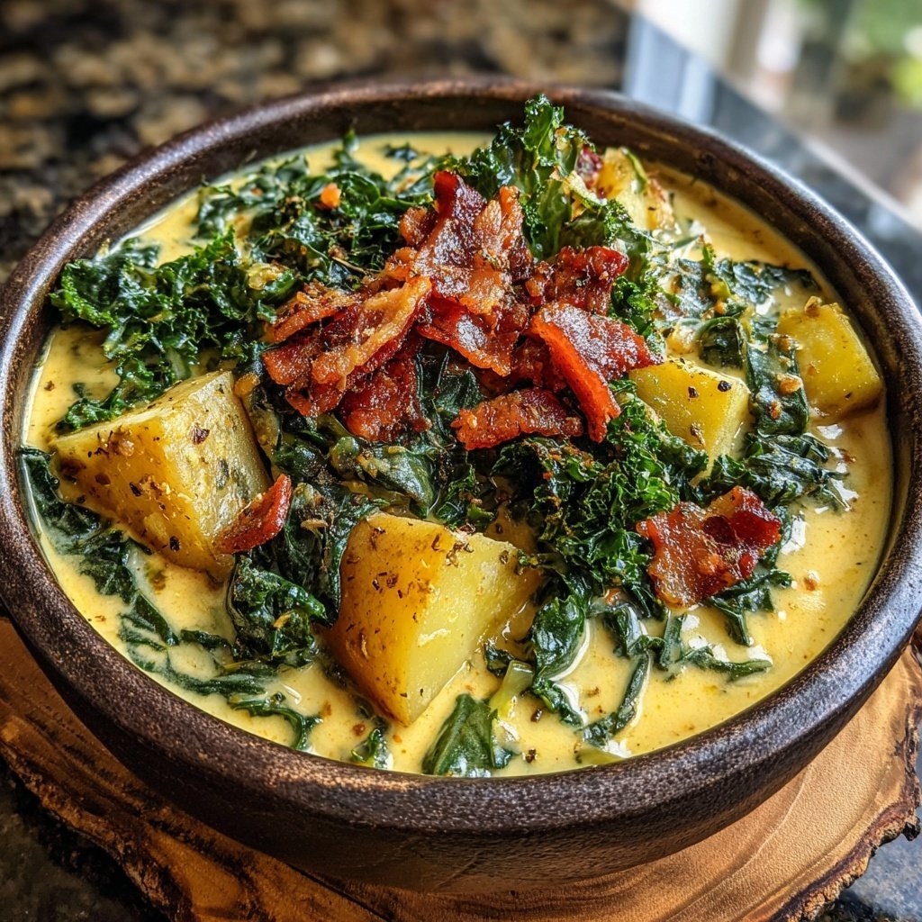 Cremige Grünkohl-Kartoffel-Suppe