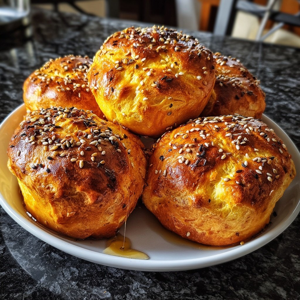 Goldener Honig Pan Brötchen