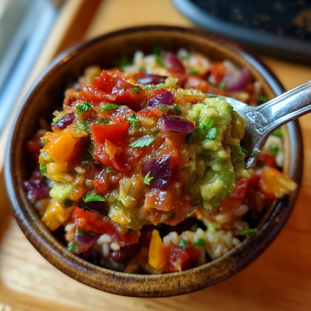 Herzhafte Gemüse Burrito Bowl