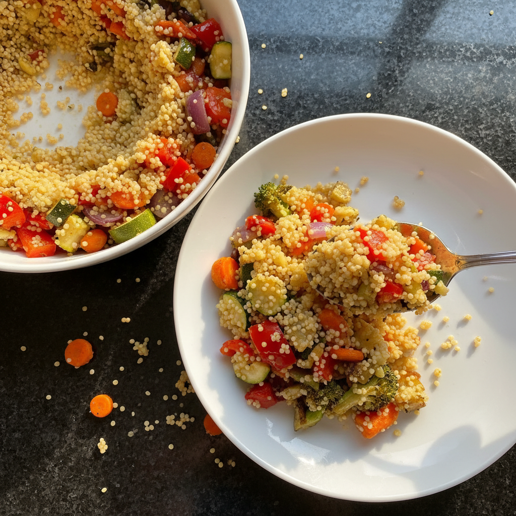 Lebhafter Gerösteter Gemüse Couscous