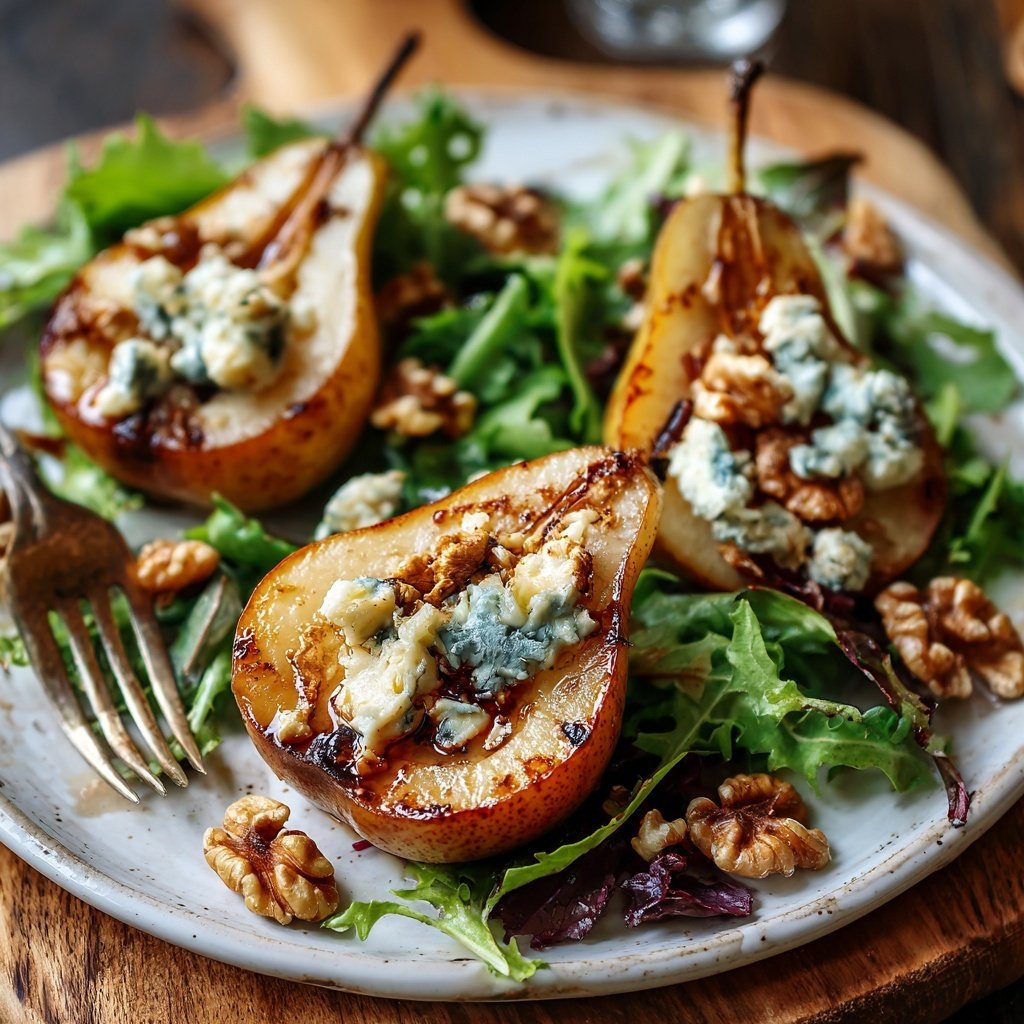 Karamellisierter Birnen Gorgonzola Salat