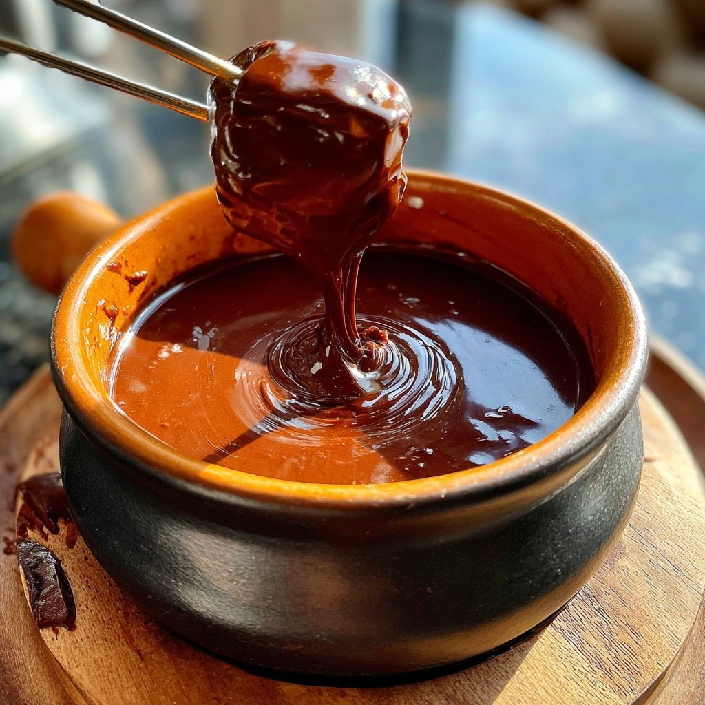 Würziges Chipotle Schokoladen Fondue