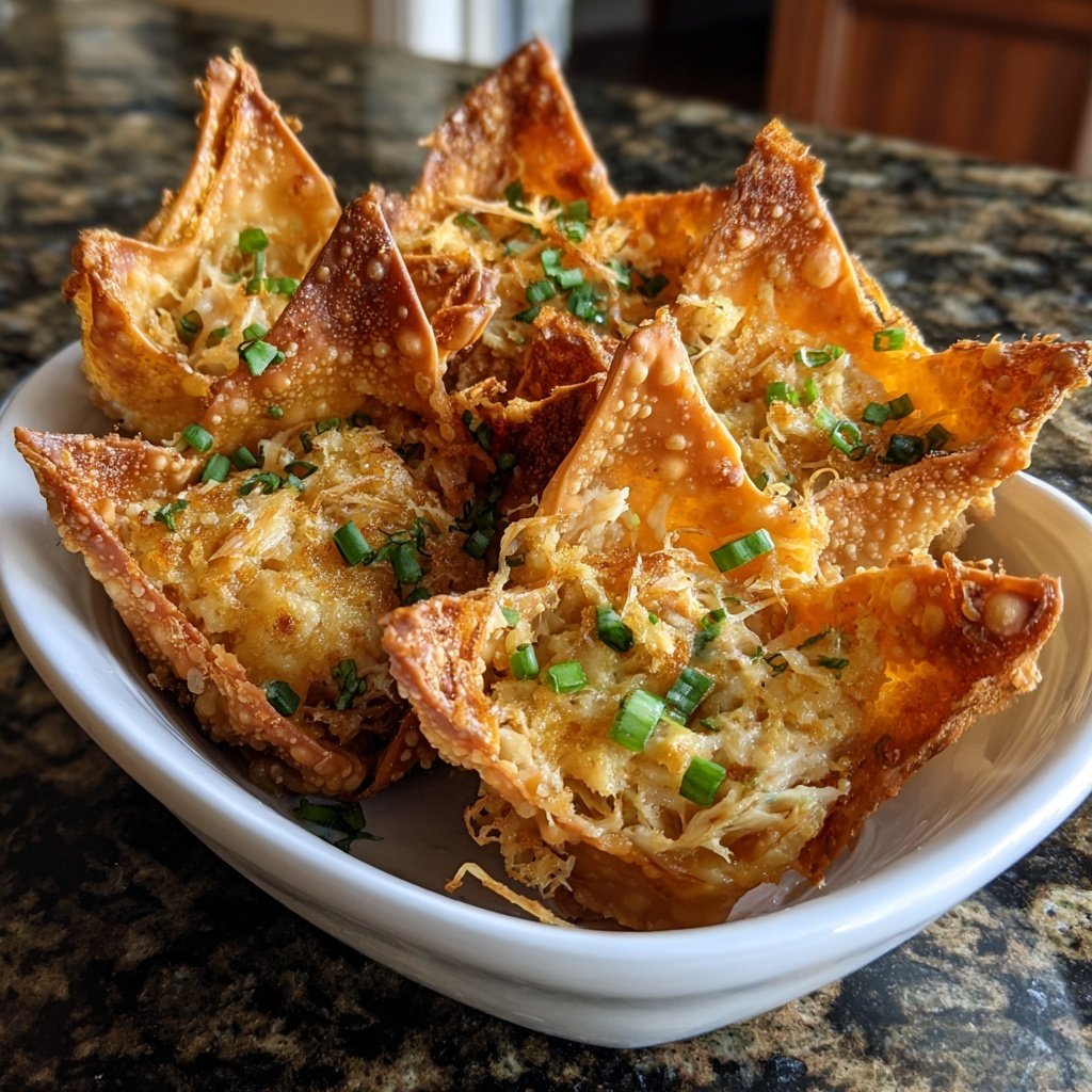 Krabben Rangoon Blätterteig