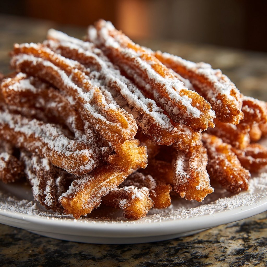 Weihnachtsbaum Churros mit Zimt