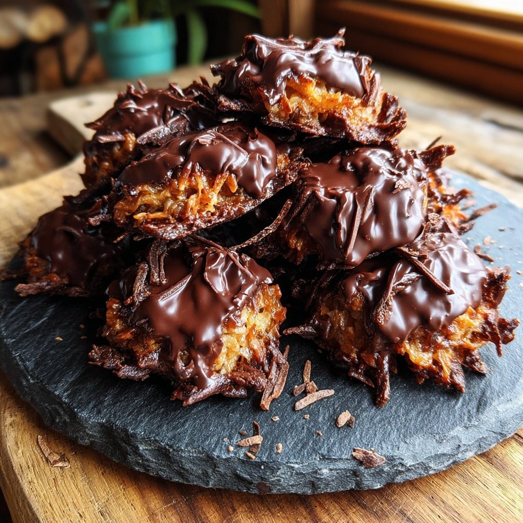 Kokos Makronen Mit Schokolade