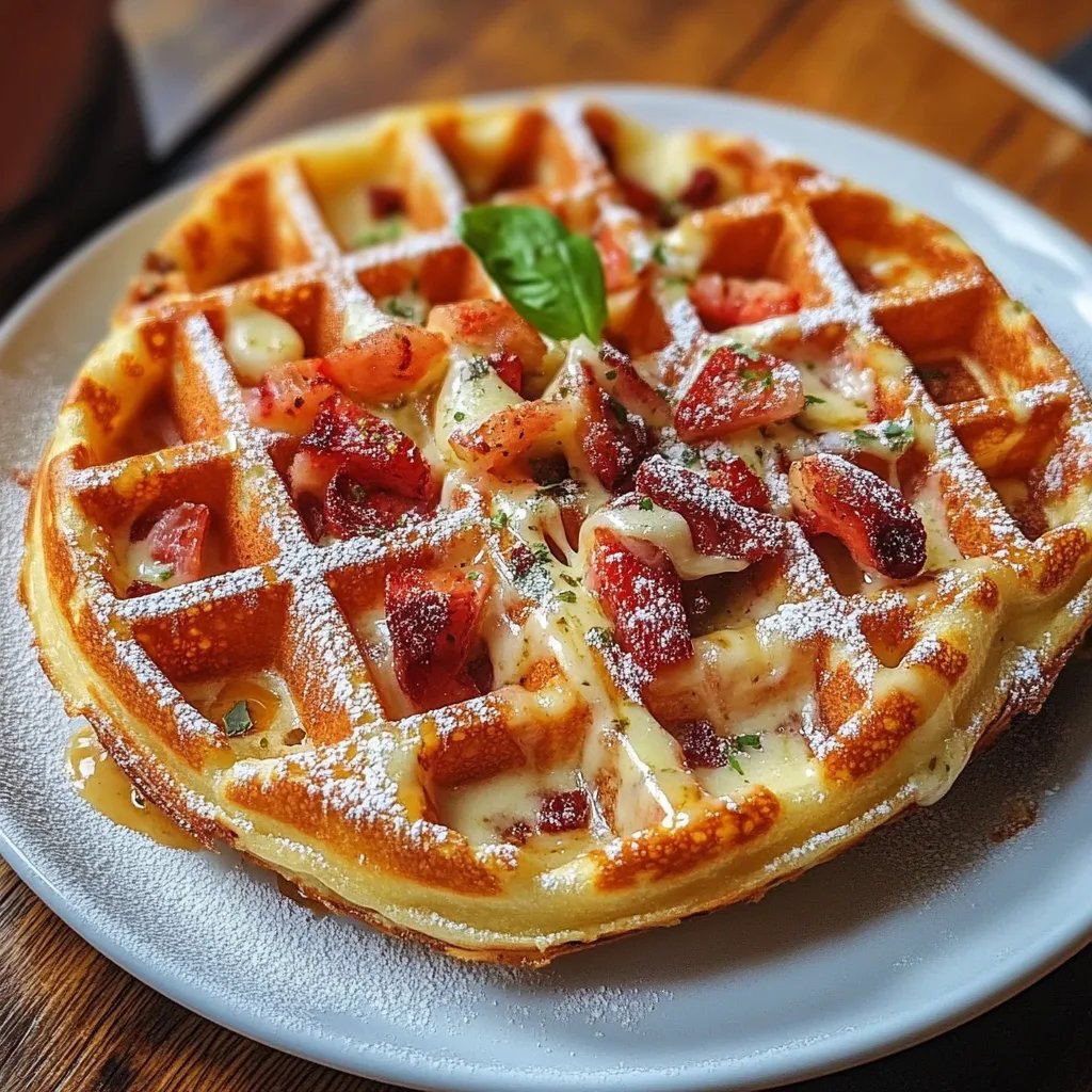 Herzhafte Pizza Waffeln