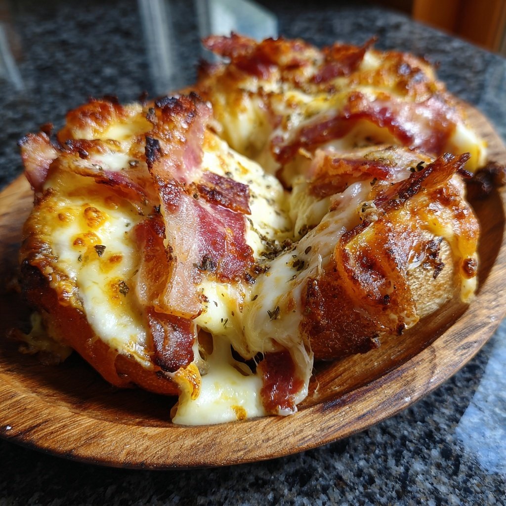 Raclette Pfännchen mit Speck und Zwiebeln