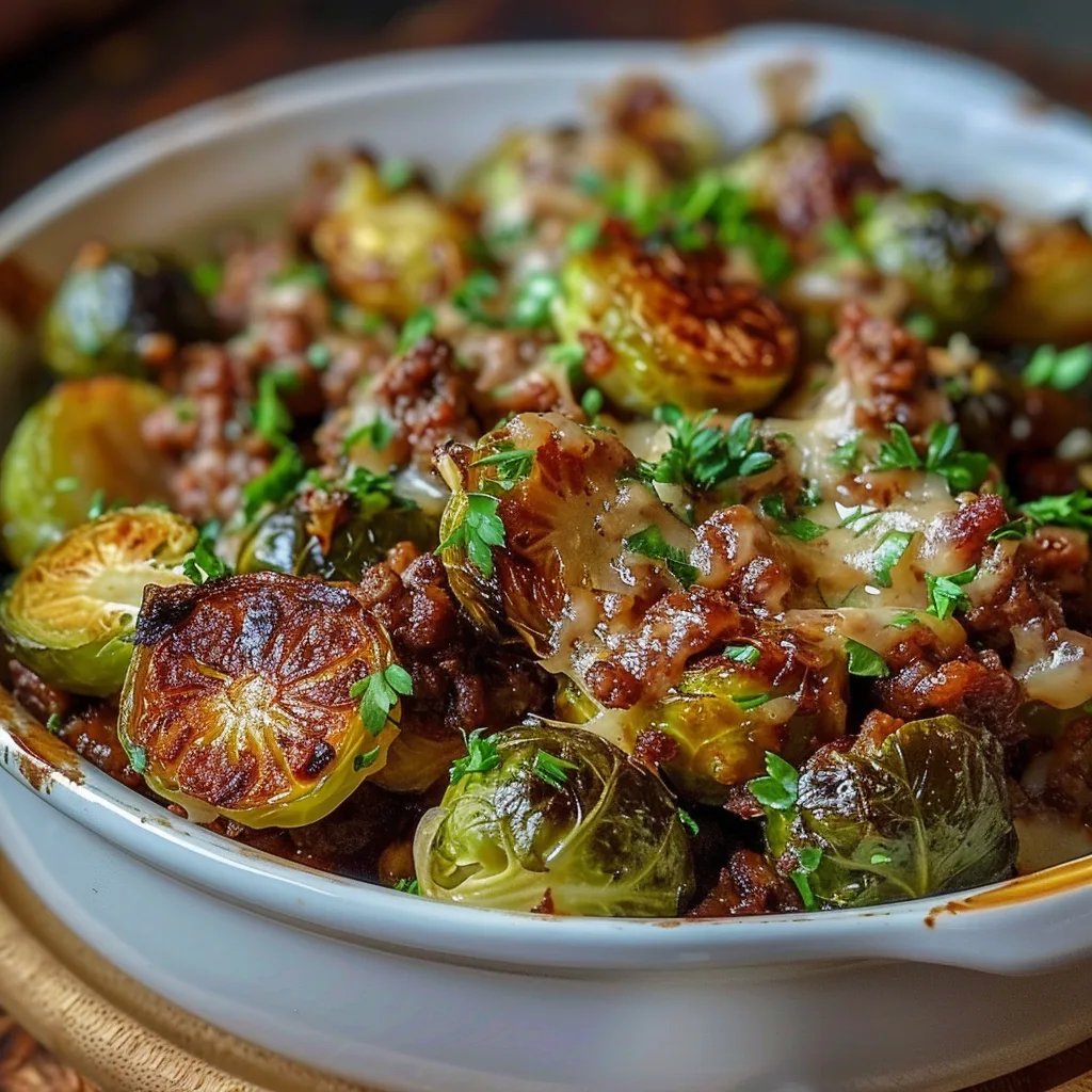 Rosenkohl Auflauf mit Hackfleisch