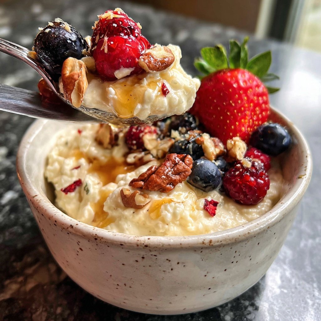 Hüttenkäse Frühstücksbowl