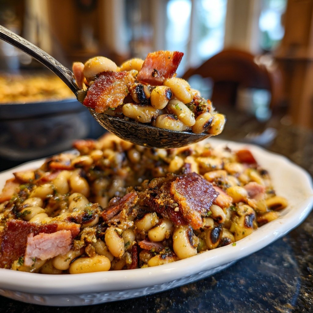 Schwarzäugige Bohnen mit Speck Wurst