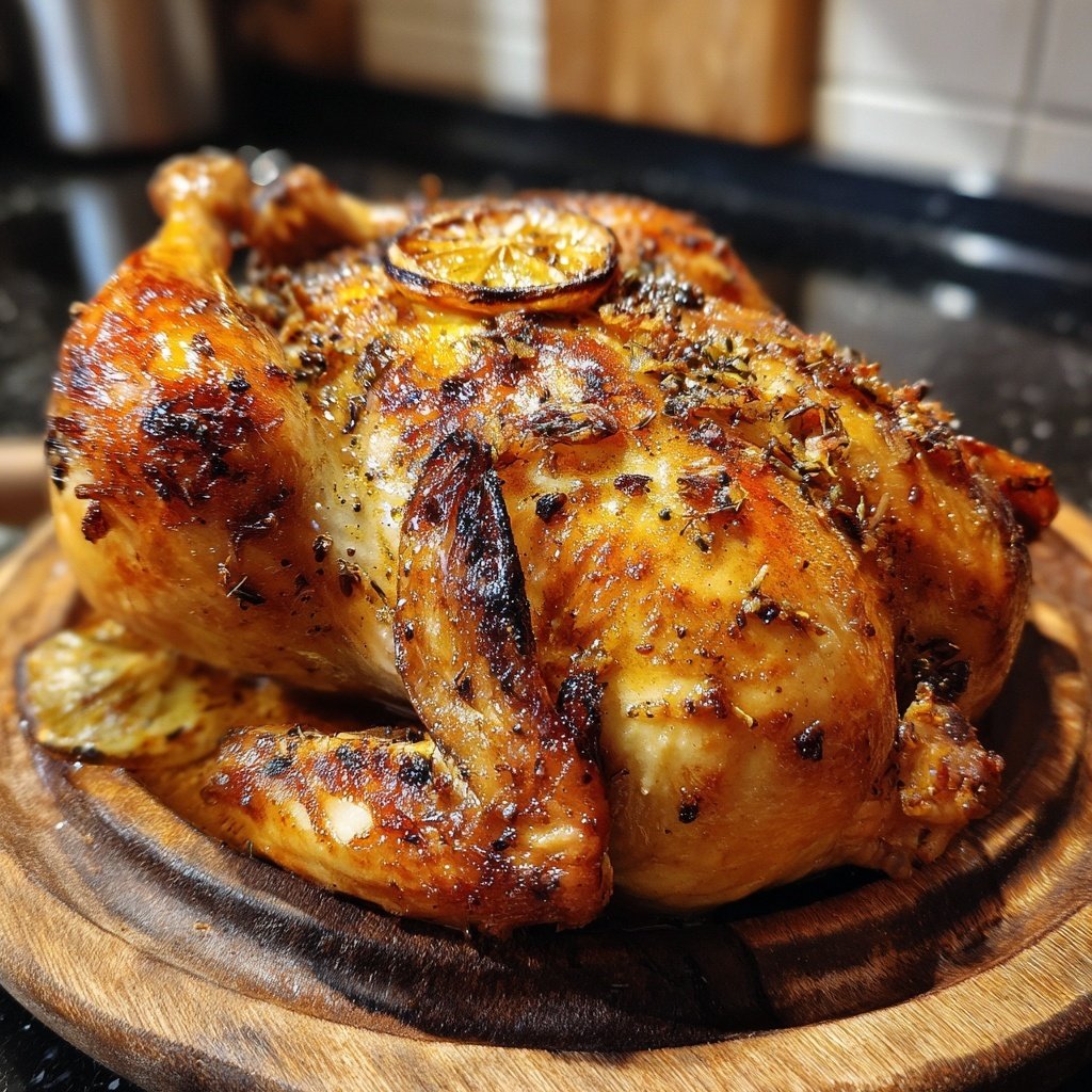 Zitronen Knoblauch Ganzhähnchen