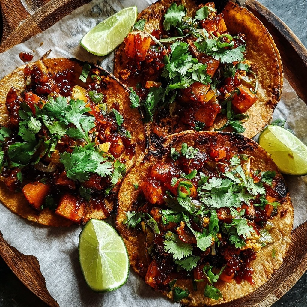 Süß Scharfe Gemüse Tacos