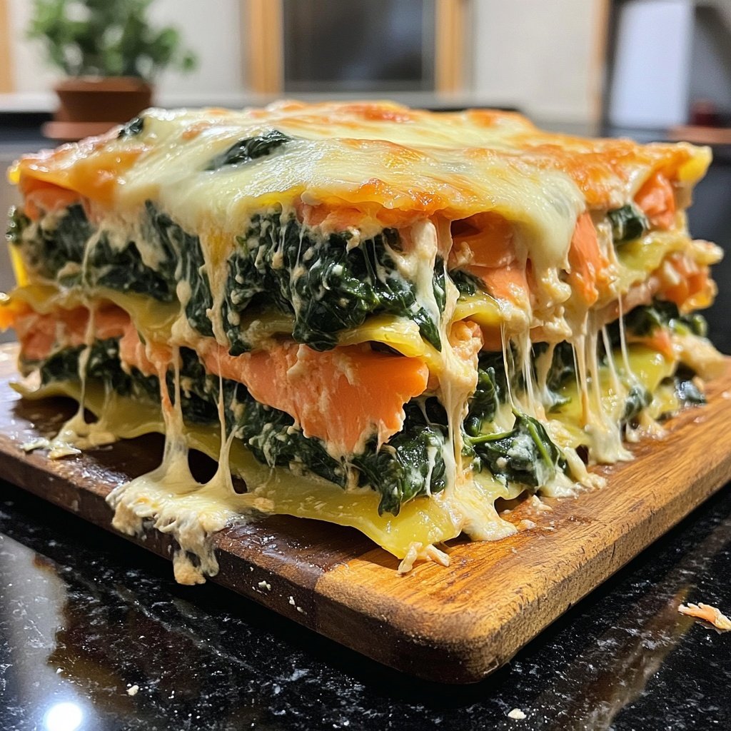 Spinat-Lachs-Lasagne für die Feiertage