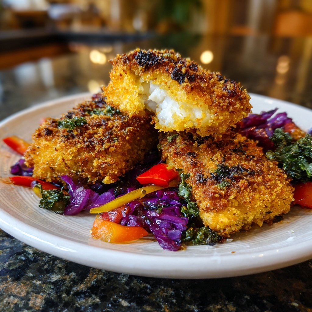 Kabeljau Knusperseele Rotkohl Gemüse