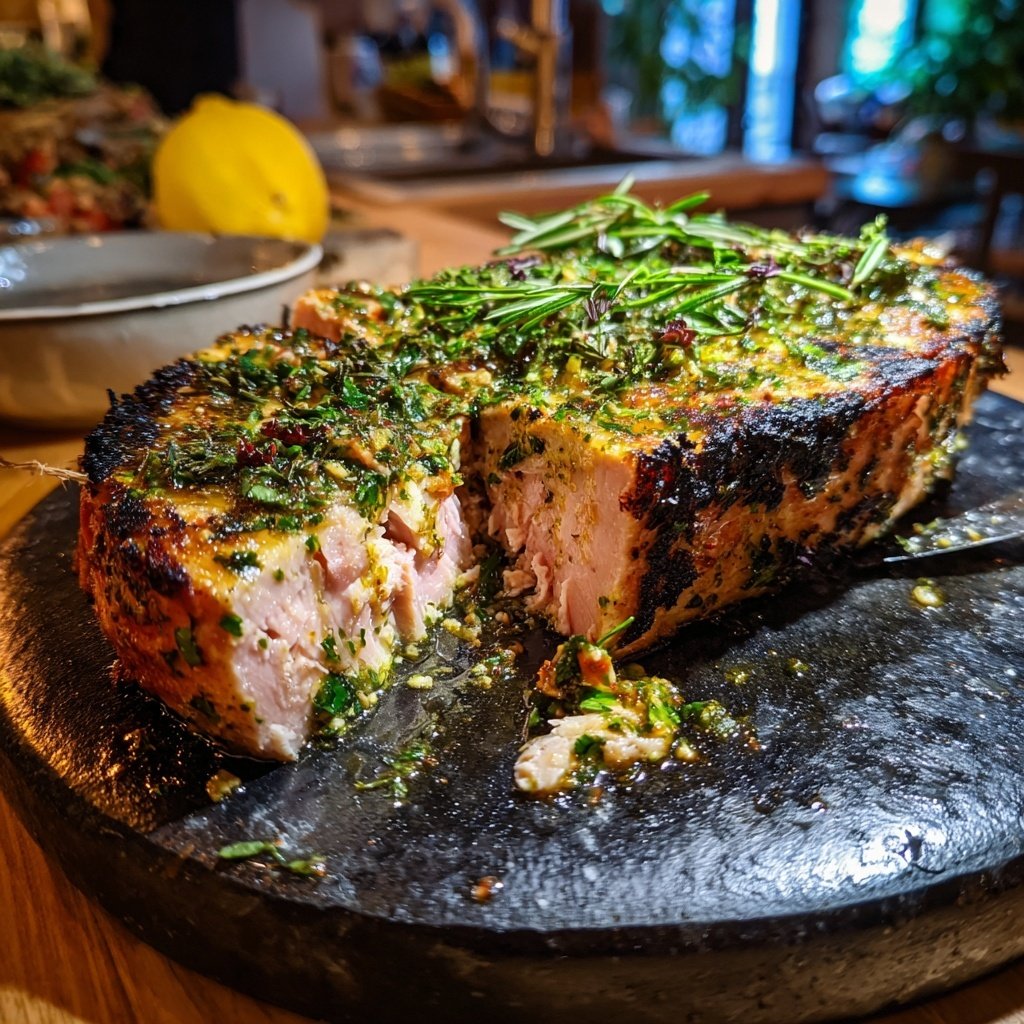 Gegrillter Thunfisch mit Turf Beilagen