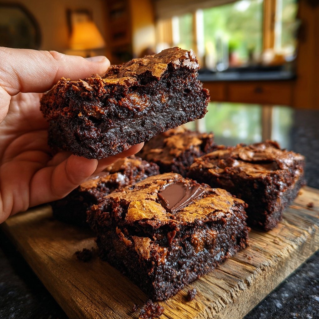 Sauerteig Abfall Brownies mit Mandelextrakt