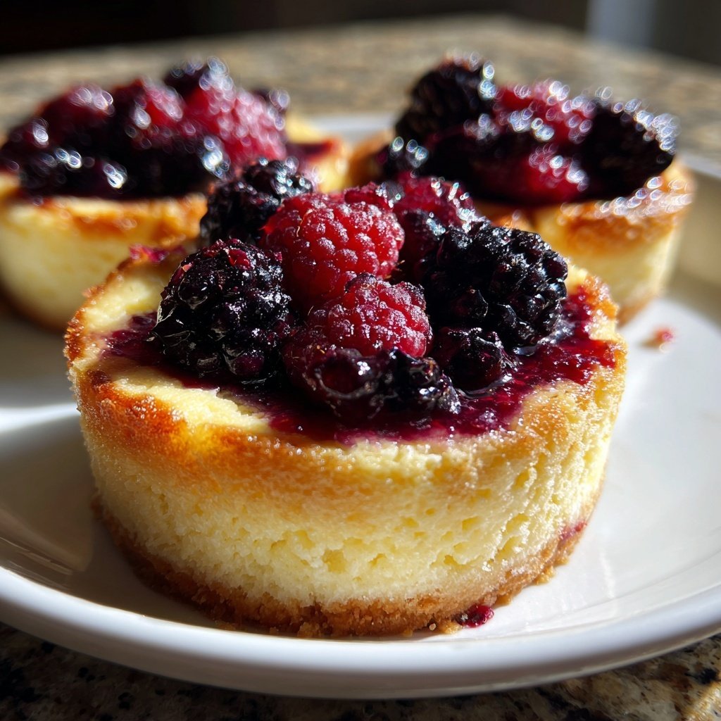 Mini Käsekuchen mit Beerentopping